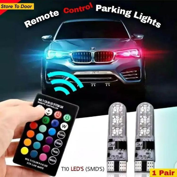 SMDs LED Car Parking Light Bulbs Pair Remote Control